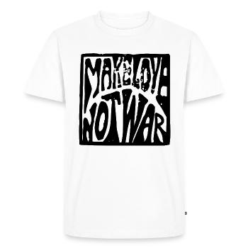 L'amour ne fait pas la guerre La paix mondiale La paix - T-shirt Premium bio Homme - blanc - Devant - Nico (187cm)