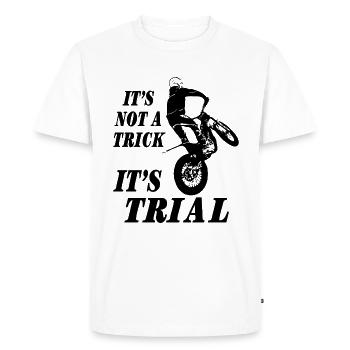 Trial - Trialsport - Moto Trial - Motorcycle Trial - T-shirt Premium bio Homme - blanc - Devant - Nico (187cm)