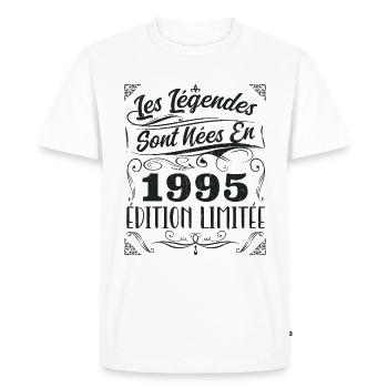 Les Légendes Sont Nés En 1995 | Cadeau - T-shirt Premium bio Homme - blanc - Devant - Nico (187cm)