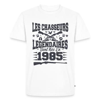 Chasseur légendaire nées en 1985 anniversaire - T-shirt Premium bio Homme - blanc - Devant - Nico (187cm)