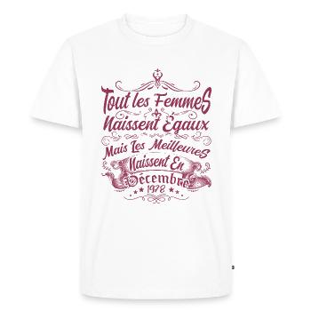 les meilleures naissent en décembre, Décembre 1978 - T-shirt Premium bio Homme - blanc - Devant - Nico (187cm)