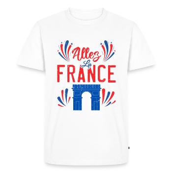 Allez La France - T-shirt Premium bio Homme - blanc - Devant - Nico (187cm)
