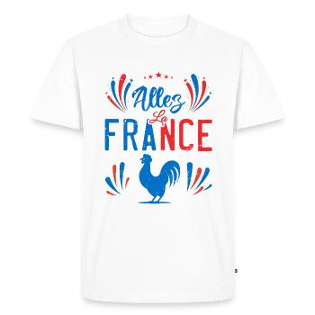 Allez La France | les champions - T-shirt Premium bio Homme - blanc - Devant - Nico (187cm)