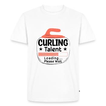 Loading Curling Talent - Men's Premium Organic T-Shirt - white - Front - Nico (187cm)