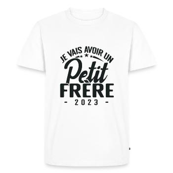 I'm going to have a little brother 2023, child ad - Men's Premium Organic T-Shirt - white - Front - Nico (187cm)