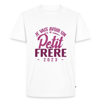 I'm going to have a little brother 2023, child ad - Men's Premium Organic T-Shirt - white - Front - Nico (187cm)