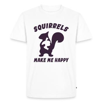 Cute Squirrel For Squirrel Lovers - Men's Premium Organic T-Shirt - white - Front - Nico (187cm)