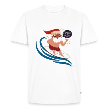 Xmas Christmas In July - Men's Premium Organic T-Shirt - white - Front - Nico (187cm)