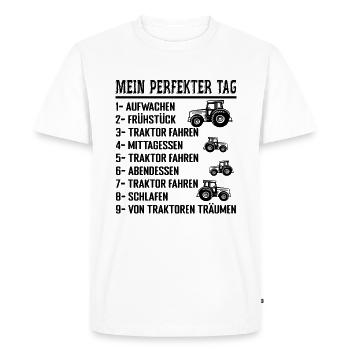 Mein Perfekter Tag Bauer Landwirt Geschenk - T-shirt Premium bio Homme - blanc - Devant - Nico (187cm)
