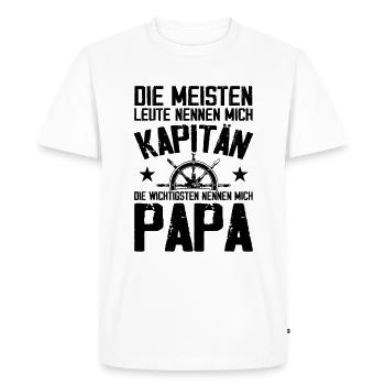 Segeln Kapitän Segler Segelboot Papa Geschenk - T-shirt Premium bio Homme - blanc - Devant - Nico (187cm)