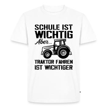 Traktor Trecker Traktoren Geschenk - T-shirt Premium bio Homme - blanc - Devant - Nico (187cm)