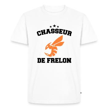 Chasseur de frelon Humour Frelon Asiatique Drôle - T-shirt Premium bio Homme - blanc - Devant - Nico (187cm)