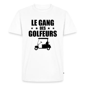 Golf, Golfeur, Fan de Golf - T-shirt Premium bio Homme - blanc - Devant - Nico (187cm)