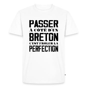 Je Suis Breton - Humour Humour - T-shirt Premium bio Homme - blanc - Devant - Nico (187cm)