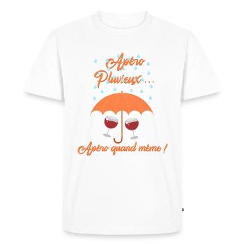 apéro pluvieux - T-shirt Premium bio Homme - blanc - Devant - Nico (187cm)