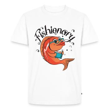 Pêche - T-shirt Premium bio Homme - blanc - Devant - Nico (187cm)
