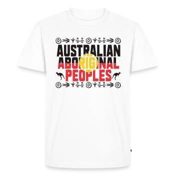 Aborigène d’Australie - T-shirt Premium bio Homme - blanc - Devant - Nico (187cm)