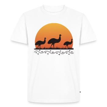 Aboriginal - Men's Premium Organic T-Shirt - white - Front - Nico (187cm)