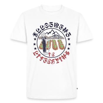 Allotment is lifesaving - Men's Premium Organic T-Shirt - white - Front - Nico (187cm)