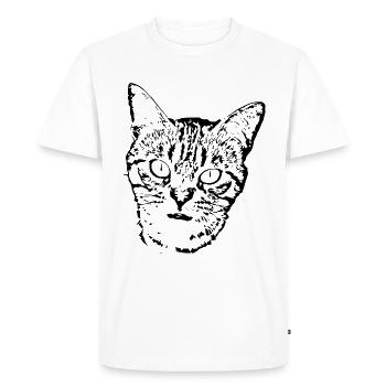 Black Cat Cat Sweet Kitten Christmas Gift - Men's Premium Organic T-Shirt - white - Front - Nico (187cm)