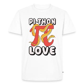 L’amour du pi-thon - T-shirt Premium bio Homme - blanc - Devant - Nico (187cm)