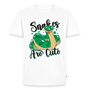 Snakes are cute - Men's Premium Organic T-Shirt - white - Front - Nico (187cm)