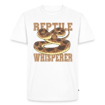 Reptile Whisperer - Men's Premium Organic T-Shirt - white - Front - Nico (187cm)