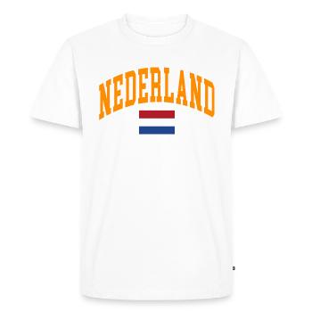 Pays-Bas Pays-Bas - T-shirt Premium bio Homme - blanc - Devant - Nico (187cm)
