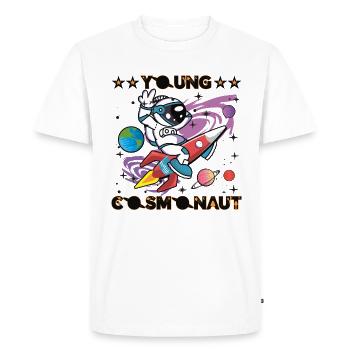 Young cosmonaut - Men's Premium Organic T-Shirt - white - Front - Nico (187cm)