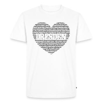 DRESDE - T-shirt Premium bio Homme - blanc - Devant - Nico (187cm)