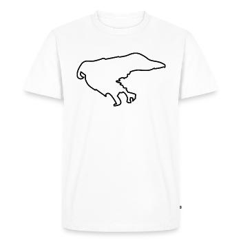 Île de Borkum contour noir - T-shirt Premium bio Homme - blanc - Devant - Nico (187cm)