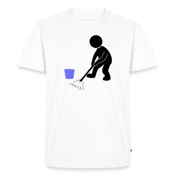 Cleaning cleaning man wiping - Men's Premium Organic T-Shirt - white - Front - Nico (187cm)