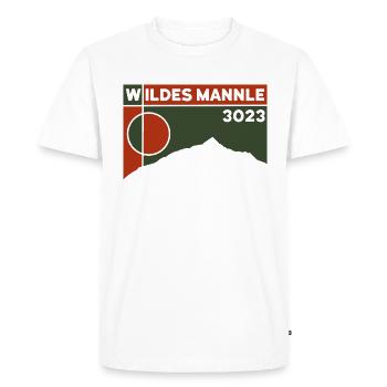 Wildes Mannle Hiking Ötztal Ski Tour Mountain Tour Altitude - Men's Premium Organic T-Shirt - white - Front - Nico (187cm)