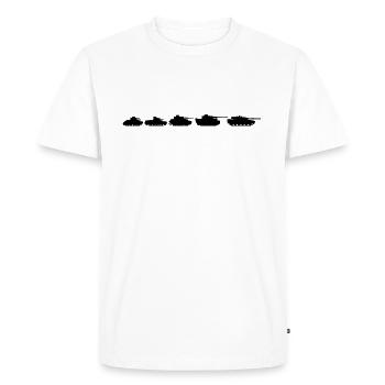 chars allemands Leopard 2 Evolution Tiger Panzer2 - T-shirt Premium bio Homme - blanc - Devant - Nico (187cm)