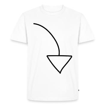 Look down there !!! - Men's Premium Organic T-Shirt - white - Front - Nico (187cm)