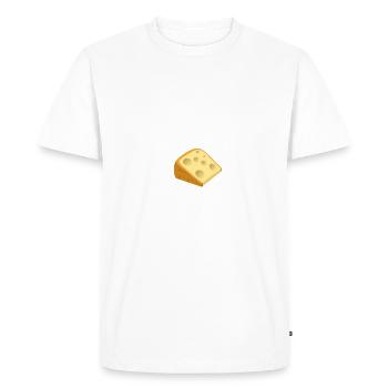 LE FROMAGE C EST LA VIE - TEE SHIRT HUMOUR - T-shirt Premium bio Homme - blanc - Devant - Nico (187cm)