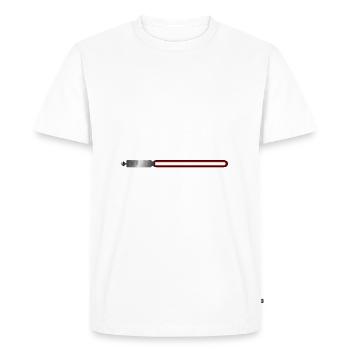 j'peux pas j'ai sabre laser (rouge) - humour - T-shirt Premium bio Homme - blanc - Devant - Nico (187cm)