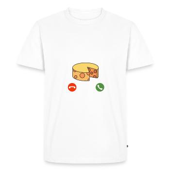 LA RACLETTE M'APPELLE IL FAUT QUE J'Y AILLE - T-shirt Premium bio Homme - blanc - Devant - Nico (187cm)