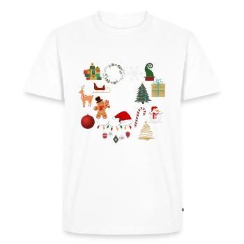 Christmas Design - Men's Premium Organic T-Shirt - white - Front - Nico (187cm)
