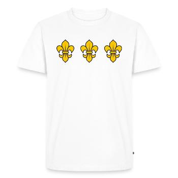 Fleur de Lys / 3 - T-shirt Premium bio Homme - blanc - Devant - Nico (187cm)