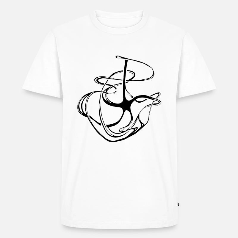tattoo-SternAnker, Muster, Pattern - Männer Premium Bio T-Shirt - Weiß
