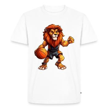 Joueur de basket-ball des Lions - T-shirt Premium bio Homme - blanc - Devant - Nico (187cm)