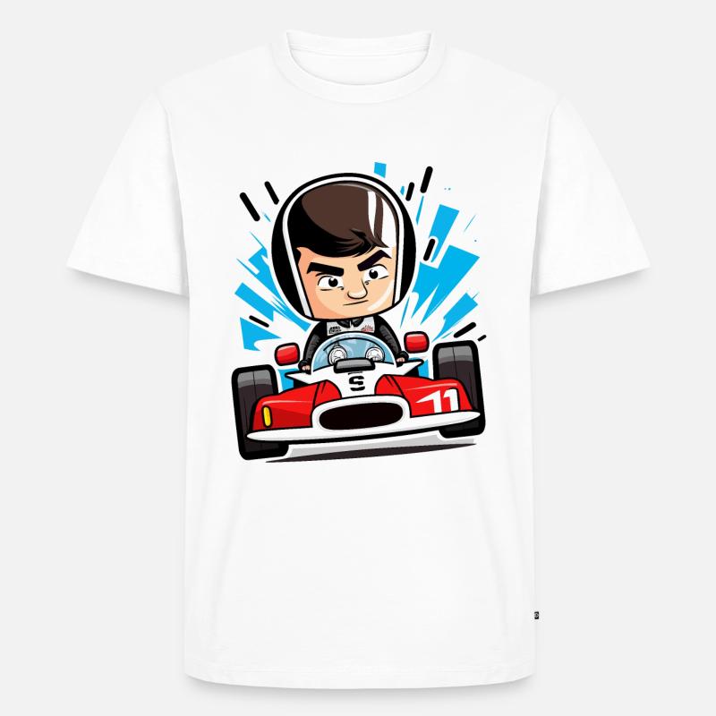 Geschwindigkeits-Dämonen - Männer Premium Bio T-Shirt - Weiß