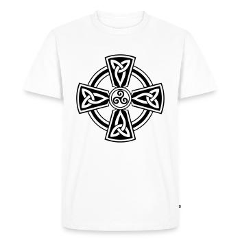 Croix Celtique - T-shirt Premium bio Homme - blanc - Devant - Nico (187cm)