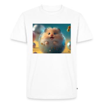 Trop trop mignon bébé hamster - T-shirt Premium bio Homme - blanc - Devant - Nico (187cm)