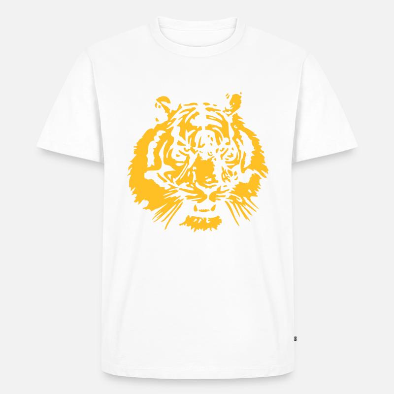 tigerface - Männer Premium Bio T-Shirt - Weiß