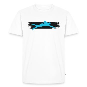 Nageur - T-shirt Premium bio Homme - blanc - Devant - Nico (187cm)