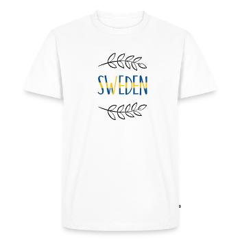 Suède cadeau d'origine suédoise - T-shirt Premium bio Homme - blanc - Devant - Nico (187cm)