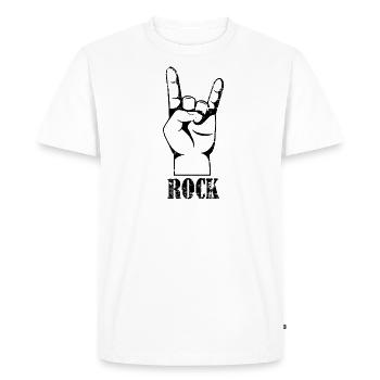 Musique rock style metal cadeau - T-shirt Premium bio Homme - blanc - Devant - Nico (187cm)