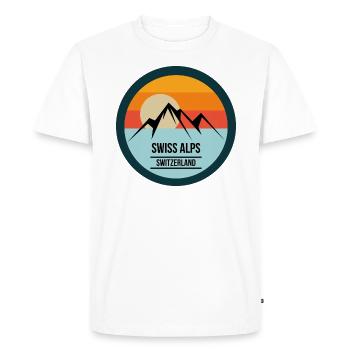 Montagnes suisses suisses alpines - T-shirt Premium bio Homme - blanc - Devant - Nico (187cm)